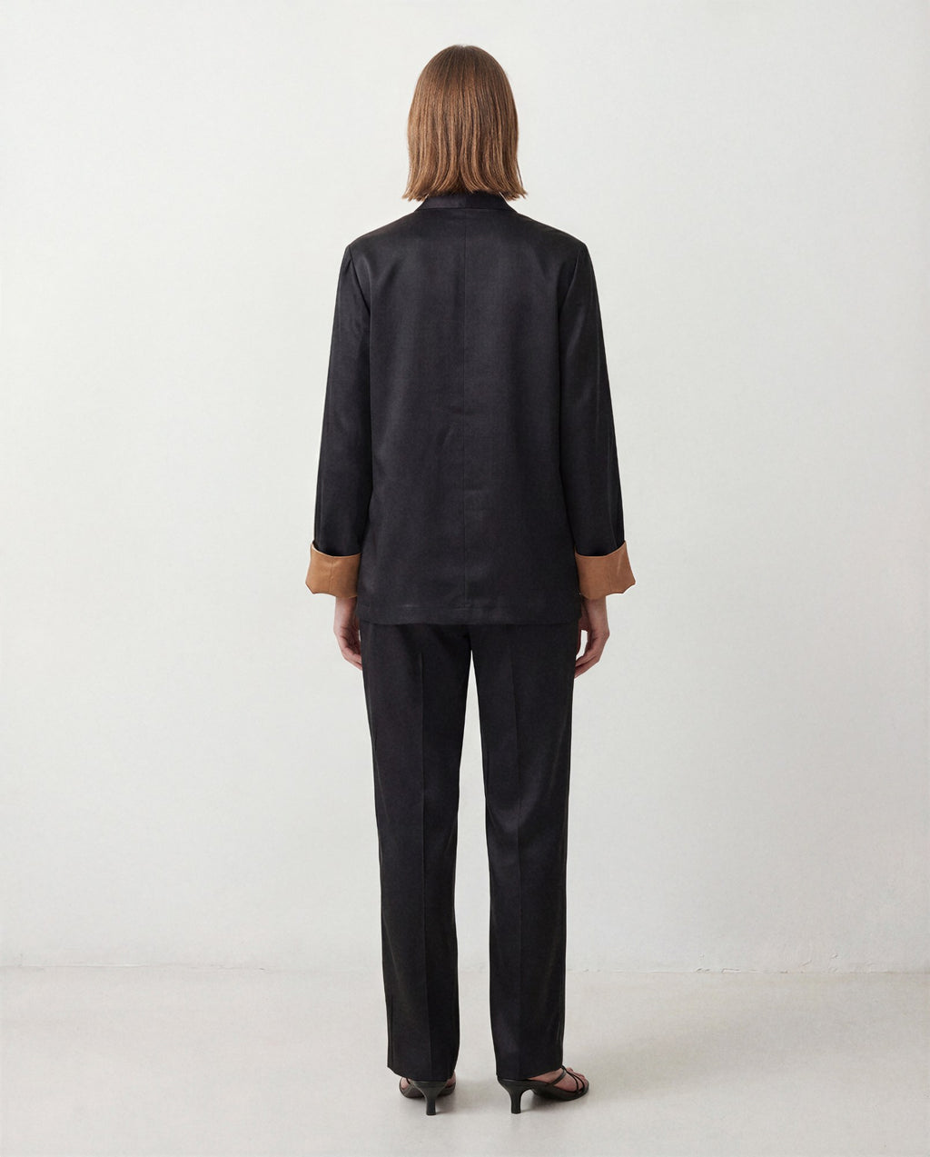 The Scholar Jacket, black side, back view