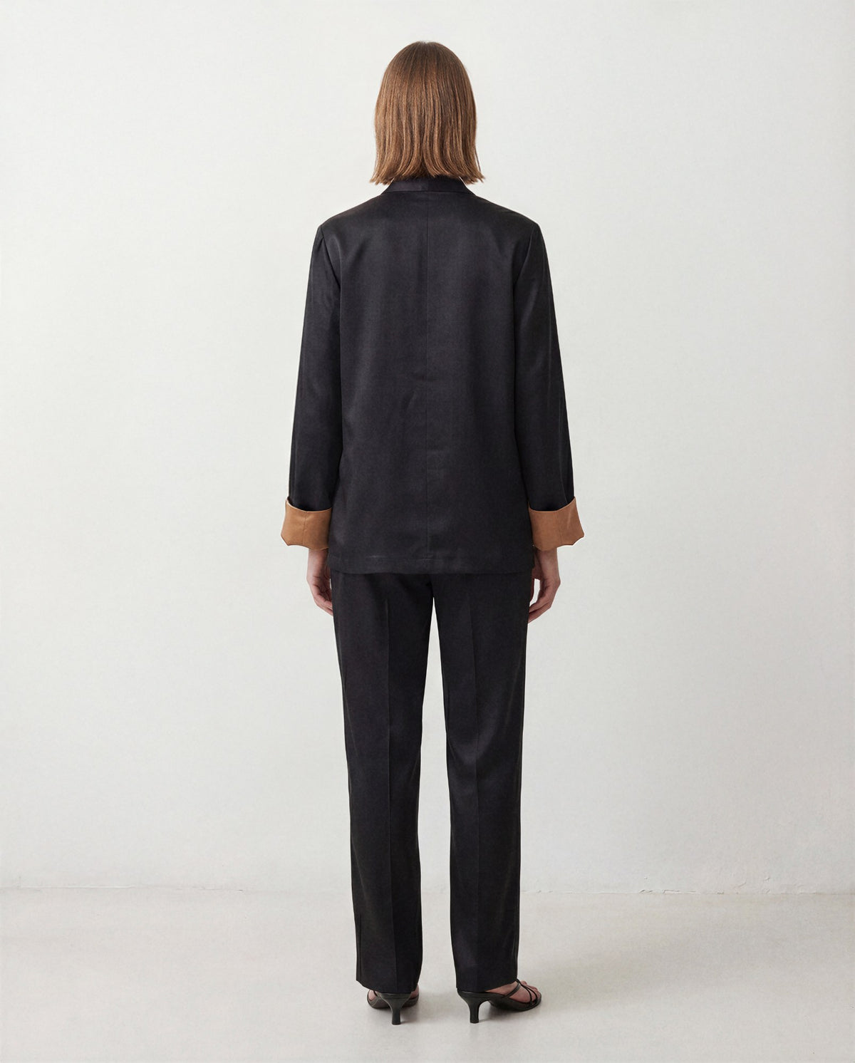 The Scholar Jacket, black side, back view