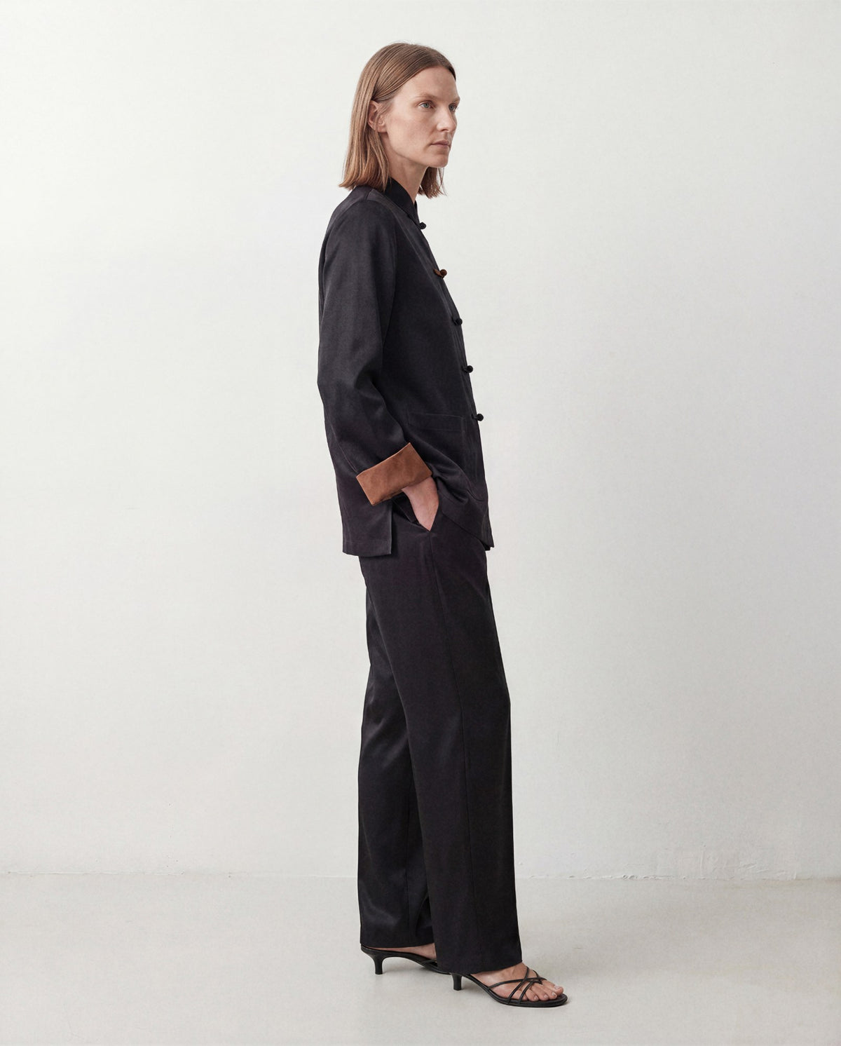 The Scholar Jacket, black side, side view
